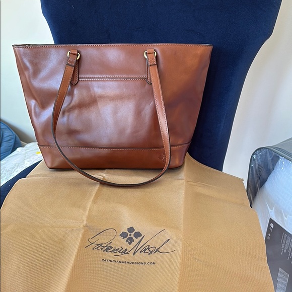 Patricia Nash Brown Leather Tote Bag - Picture 1 of 6